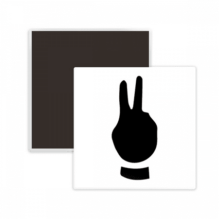 

Two Gesture Outline Pattern Square Ceracs Fridge Magnet Keepsake Memento