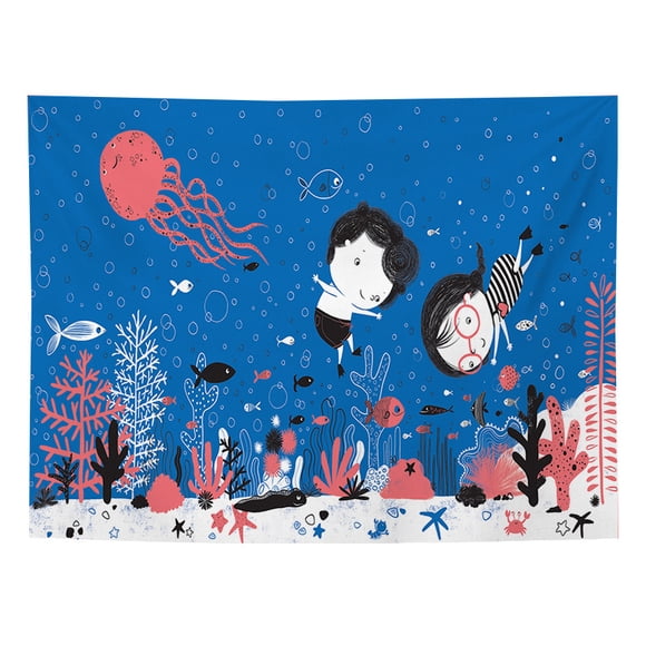 Tapestry Underwater World, microtela, 150 x 130 cm