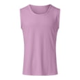 thumbnail image 5 of Workout Tank Tops Men Lightweight Breathable Ribbed Knit Slim Fit Scoop Neck Muscle Sleeveless Shirt Athletic Gym Tanks, 5 of 6