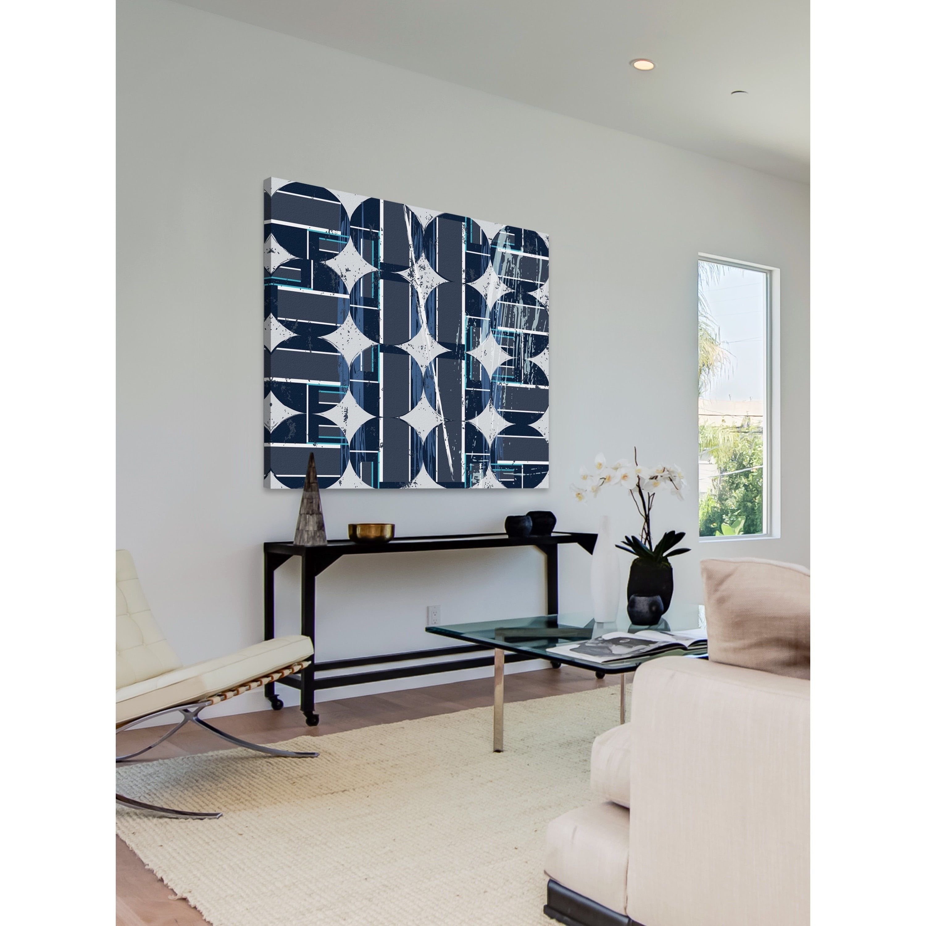 "Spheres in Lines" Painting Print on Wrapped Canvas