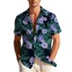 thumbnail image 2 of Blusa y camisa hawaiana de manga corta con cuello vuelto para hombre, camisa unisex de verano para playa, informal, de manga corta, con botones, ropa estampada, blusa para hombre, 2 of 9