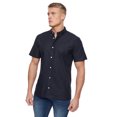 thumbnail image 3 of Bewley & Ritch - Camisa Balton de Oxford de Manga Corta para Hombre (Marino), 3 of 5