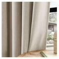 thumbnail image 2 of Faux Linen Pinch Pleated Curtains 90 Inch Length, Light Filtering Curtains 90 Inches Long for Bedroom Living Room, Semi Sheer Privacy Curtains 90 Inch Length Rod Pockets(52x90 inch, Linen), 2 of 7