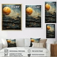 thumbnail image 4 of Designart "Saturn s Sonata Neptune in Yellow and Black III" Neptune Floater Framed Wall Art Print, 4 of 7