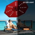 thumbnail image 4 of 10FT Solar Patio Umbrella with 32 LED Lights – UV Protection, 8 Sturdy Ribs – Crank Lift, Push Button Tilt – Outdoor Market Table Umbrella for Patio, Garden, Pool, 4 of 7