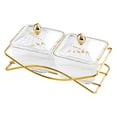 thumbnail image 3 of CoreLiving Plastic Serving Bowls with Lid and Gold Basket Tray, Elegant Clear Fruit Tray and Veggie Platter for Candy, Chips and Dip, Hosting Essentials, 3 of 10