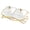 Clear, variant on DJDL Plastic Snack Jar Set, 7.5x3.5 inch 2 Compartment Serving Tray with Gold Stand, Visible Food Storage and Countertop Organization, for Coffee Station Decor