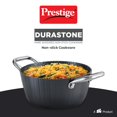 thumbnail image 5 of Durastone Hard Anodised Casserole With Glass Lid - 2.4 Liters, Black | 6 Layers Extra Durable Non Stick Coating - Stainless Steel Stay Cool Handles, Metal Spoon Friendly | Induction & Gas Compatible, 5 of 5