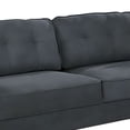 thumbnail image 3 of Sofa with Fabric Tufted Back and Flared Arms, Gray - Saltoro Sherpi, 3 of 5