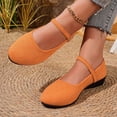 thumbnail image 4 of Miluxas Women's Mary Jane Flats Comfortable Dressy Ballet Flats Casual Round Toe Slip On office Work Woman Shoes Orange 9(42), 4 of 9