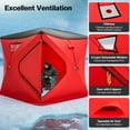 thumbnail image 5 of Jocisland Insulated Ice Fishing Tent, 3-4 Person Pop-Up Ice Shanty with Waterproof Oxford Exterior, Rain Cover, Vent, Anchors, Ropes and Carry Bag, 5 of 9