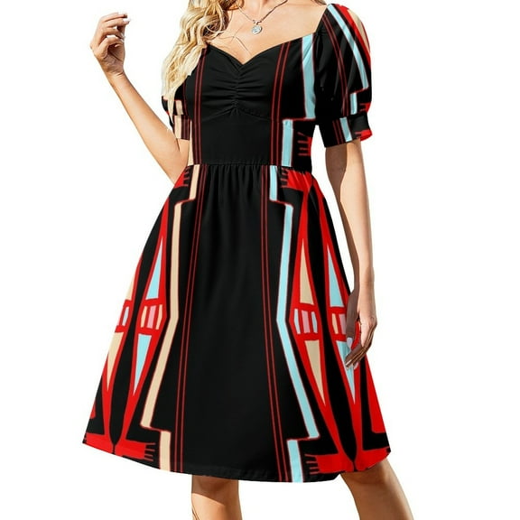 Anishinaabe Red Line Art 1 Dress dresses for official occasions Woman fashion birthday dress