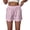 Pink, variant on Admvng Womens Vertical Striped Shorts Elastic Waist Relaxed Fit Casual Shorts