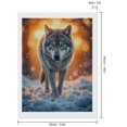 thumbnail image 2 of Diamond Art Kits for Adults, Snow Wolf Winter Sunset Scene 5D Diamond Painting Kits for Adults Beginners, DIY Full Drill Diamond Painting, Gem Art and Crafts 12x16, 2 of 7