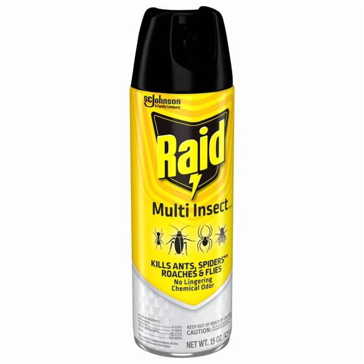 Raid® Multi Insect Killer Insecticide Aerosol Spray, 15 fl oz, 5 Pack