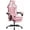Pinkwhite(type-b), variant on Gaming Chair with Massage,Ergonomic PC Gaming Chair with Footrest Comfortable Headrest and Lumbar Support,High Back PVC Leather,300LBS (Black White)