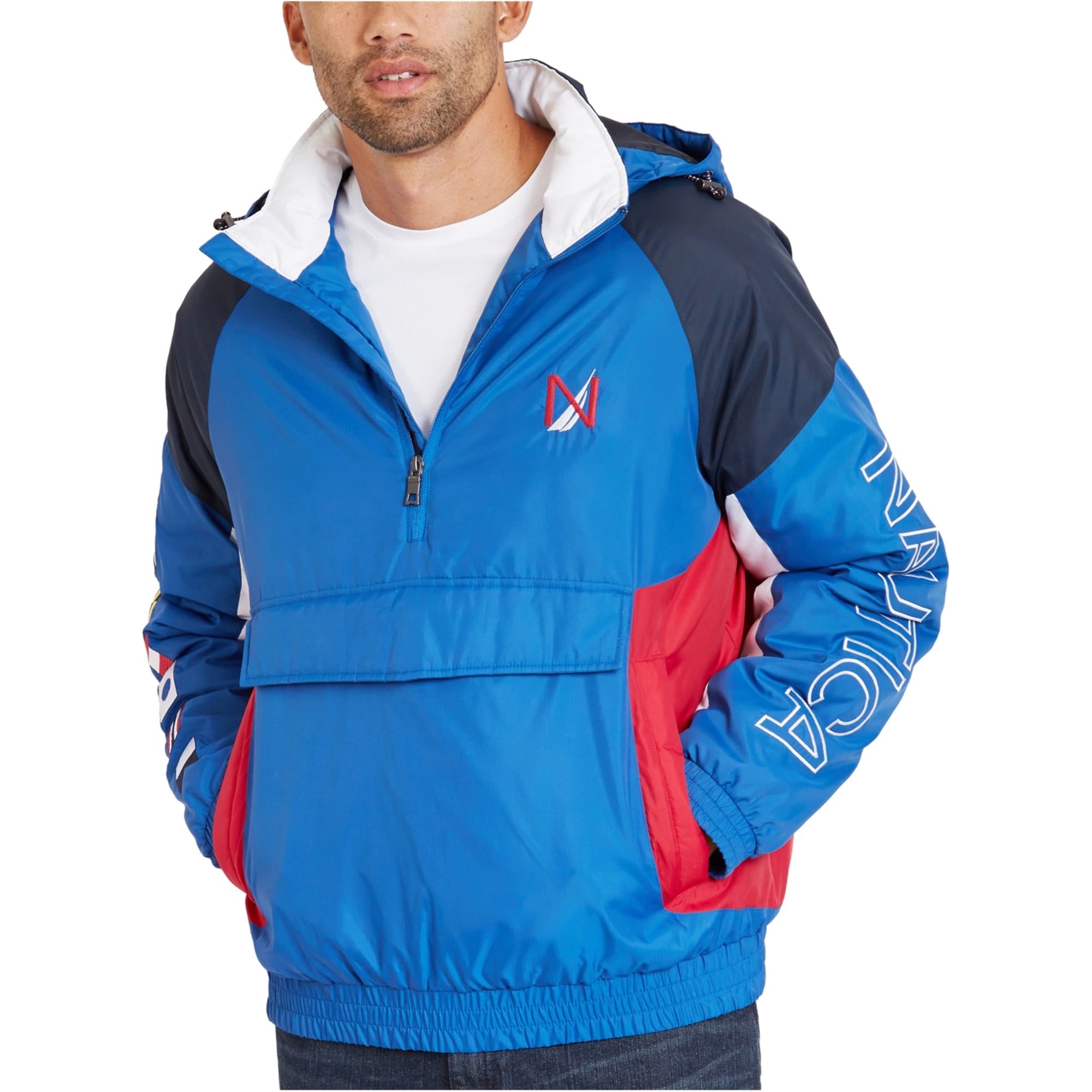 Nautica - Nautica Mens Winter Hooded Puffer Jacket, blue, Large ...