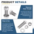 thumbnail image 3 of M5 x 100mm 304 Stainless Steel Hex Head Screws Bolts, Nuts, Flat & Lock Washers Assortment Kit, 10 Sets, 3 of 6