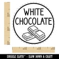 thumbnail image 2 of White Chocolate Text with Image Flavor Scent Self-Inking Rubber Stamp Ink Stamper - Sky Blue Ink - Small 3/4 Inch, 2 of 7