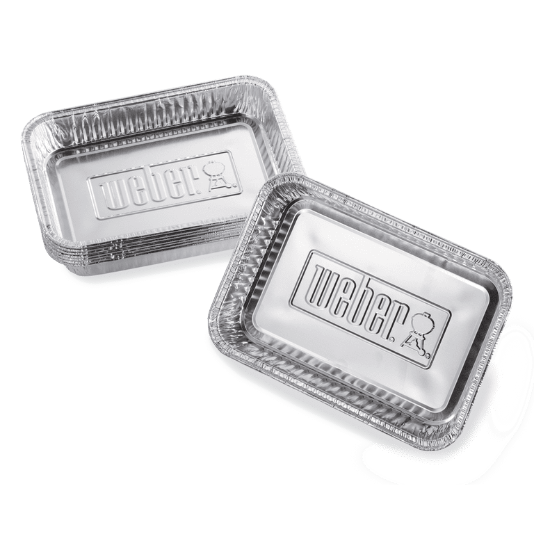 Weber Small Drip Pans - Aluminum BBQ Grill Grease Foil Set