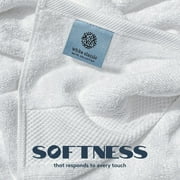 White Classic Hotel Collection 700 Gsm Turkish Cotton Bath Towels, Bathroom Towels Set, White, 27 x 54, 4 Pack