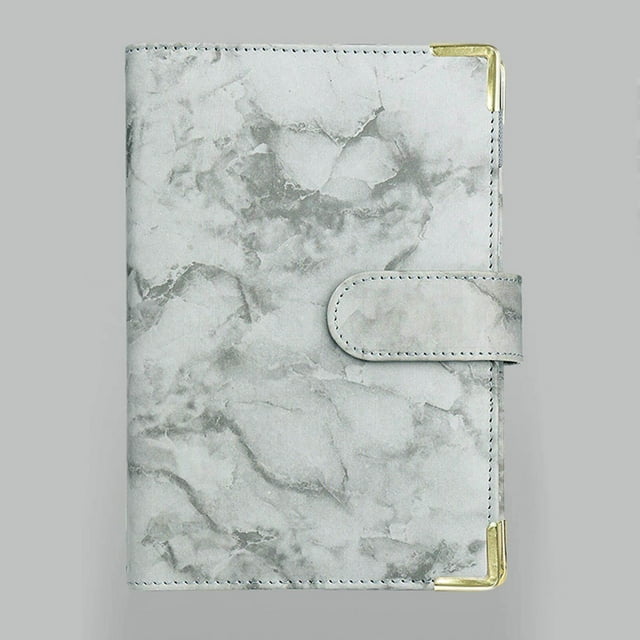 pitrice Notebook Binder with Label Stickers for Cash Bills Budgeting Expense Saving Gray