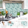 thumbnail image 6 of Peel and Stick Backsplash Fish Scale Tile, Removable Renter Friendly Backsplash 3D Adhesive Stick on Wall Tiles for Kitchen Bathroom (10 Sheets, Marble Green), 6 of 6