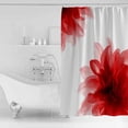 thumbnail image 4 of 54x78 Inch Shower Curtain Decorative Red Flower Bathtub Bath Curtains Fabric Waterproof Bathroom Decor Boho Modern Floral Abstract Ombre Leaf White Small Stall Shower Curtain Set with 12 Hooks, 4 of 6