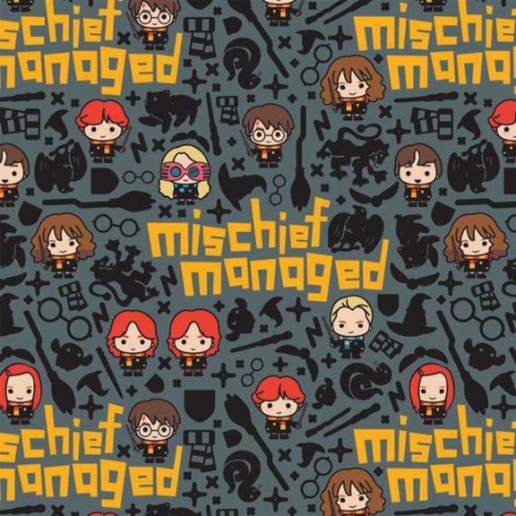 Handmade Valance, Curtain Panel, or Pillow Cover Harry Potter Kawaii Flannel