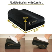 CARTIZMA Ergonomic Memory Foam Footrest with Anti-Slip Base, Black