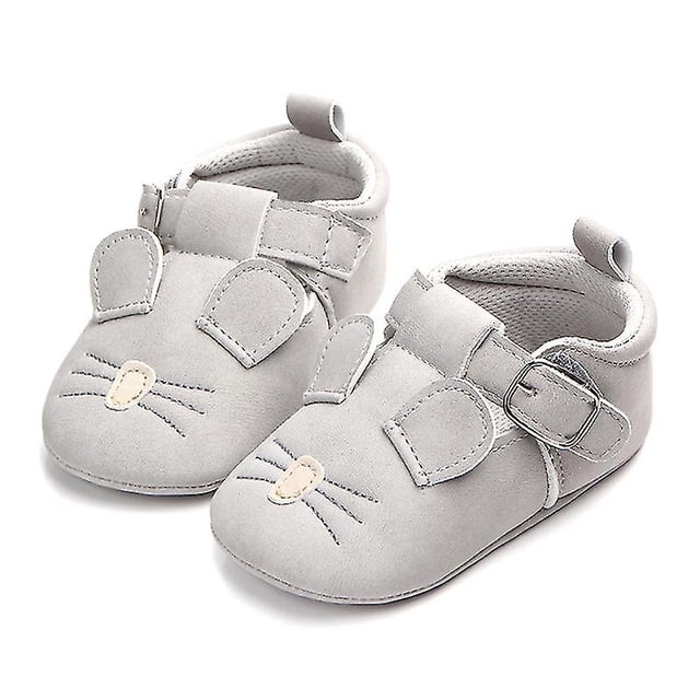 Girls Non-slip Soft Bottom Cute Toddler Shoes Fashion 0-1 Years Old Shoes New-26Light GreyDog 13