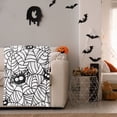 thumbnail image 1 of Manta de Halloween - manta de telaraña y franela de calabaza, 120x80cm, blanca, 100% poliéster, suave y acogedora para sofá, cama y decoración del salón, 1 of 6