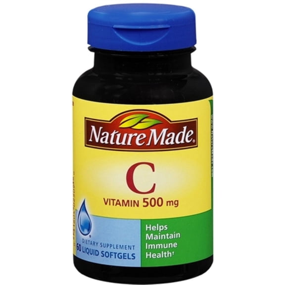 Nature Made Vitamin C 500 mg Liquid Softgels 60 Soft Gels