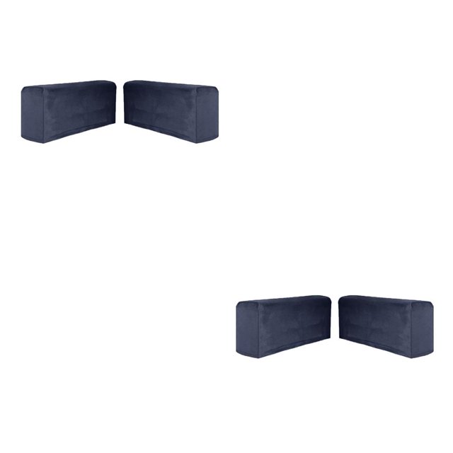 Bewildely Funda para reposabrazos de sofá elástica engrosada, 2 uds., protección mejorada extraíble, azul marino Armada 2Conjunto