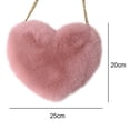 thumbnail image 2 of Cellphone Purse Plush Heart Shaped Crossbody Bag with Chain, 2 of 5