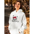 thumbnail image 2 of Cute French Bulldog Laying Hoodie Women -SPIdeals Designs, Female Medium, 2 of 4