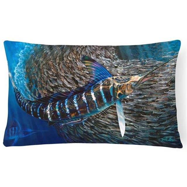 Carolines Treasures JMA2014PW1216 Coussin Décoratif en Toile Marlin Rayé Gem Rayé