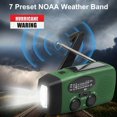 thumbnail image 2 of Dsseng Emergency Radio  Solar Hand Crank Self-Powered Weather Radio with 2000mAh Rechargeable Battery  Bright LED Flashlight  for Household Emergency  Outdoor Survival, 2 of 7