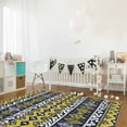 thumbnail image 2 of Area Rugs Indoor Non-Slip Rectangle Rug 5x8 Ft Ethnic Style Tribal Pattern Abstract Lines Rug Rubber Backing Floor Mats Non Shedding Home Decor Carpet for Entryway Living Room, 2 of 8