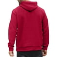 thumbnail image 3 of Wutalume Men's Leisure Versatile Hooded Hoodie, Casual Long Sleeve Pullover with Modern Design, Lightweight and Comfortable for Everyday Outdoor Activities,Wine 3XL, 3 of 5