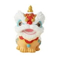 thumbnail image 2 of QSTDGVPW Chinese Lion Dance Statue Animal Sculpture Decorative Traditional Resin Figurine Red, 2 of 9