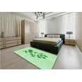 thumbnail image 4 of Ahgly Company Indoor Square Patterned Mint Green Area Rugs, 6' Square, 4 of 6
