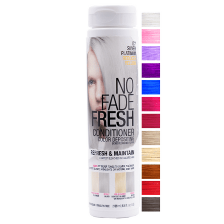 No Fade Fresh Color Depositing  Semi Permanent Hair Color Conditioner with BondHeal Repair - Icy Silver - 6.4 fl oz