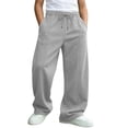 thumbnail image 7 of Zylanna Kids Boys Sweatpants with Pockets, Elastic Drawstring Waist Casual Fleece Lined Thick Warm Winter Athletic Jogger Pants For Daily Gray Size 11-12, 7 of 7