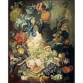 thumbnail image 3 of Jan Van Os 20x24 Black Modern Framed Museum Art Print Titled - Still Life with Flowers, Fruit and Birds (1774), 3 of 5