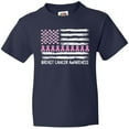thumbnail image 3 of Inktastic Breast Cancer Awareness Pink Ribbons and Flag Youth T-Shirt, 3 of 5