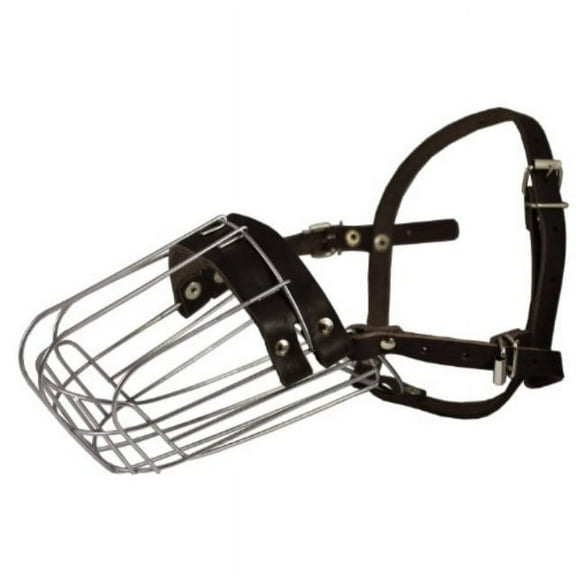 metal wire basket dog muzzle doberman pinscher male. circumference 12", length 4.5"