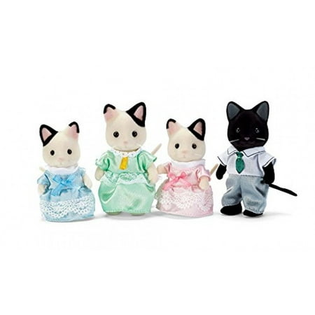 Calico Critters Tuxedo Cat Family, 4 Poseable (Best Price Sylvanian Families)