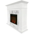 thumbnail image 5 of Sofia Cambridge 57-In. Modern Indoor Electric Fireplace Mantel with 1500w Log Insert and Remote Control | White Faux Marble | Heating for Living Room, Dining Room, Bedrooms up to 210 Sq.Ft., 5 of 9