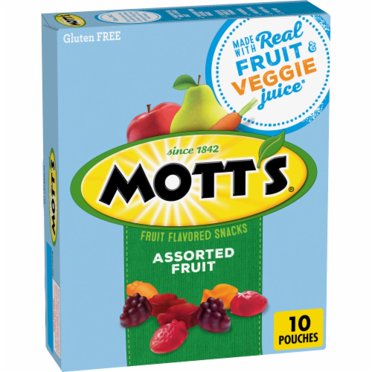 Mott's Gluten Free Assorted Fruit Flavored Snacks 10 ct / 0.8 oz - Pack of 2